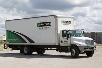 Enterprise Rent  Truck Partial Wrap on Box Truck